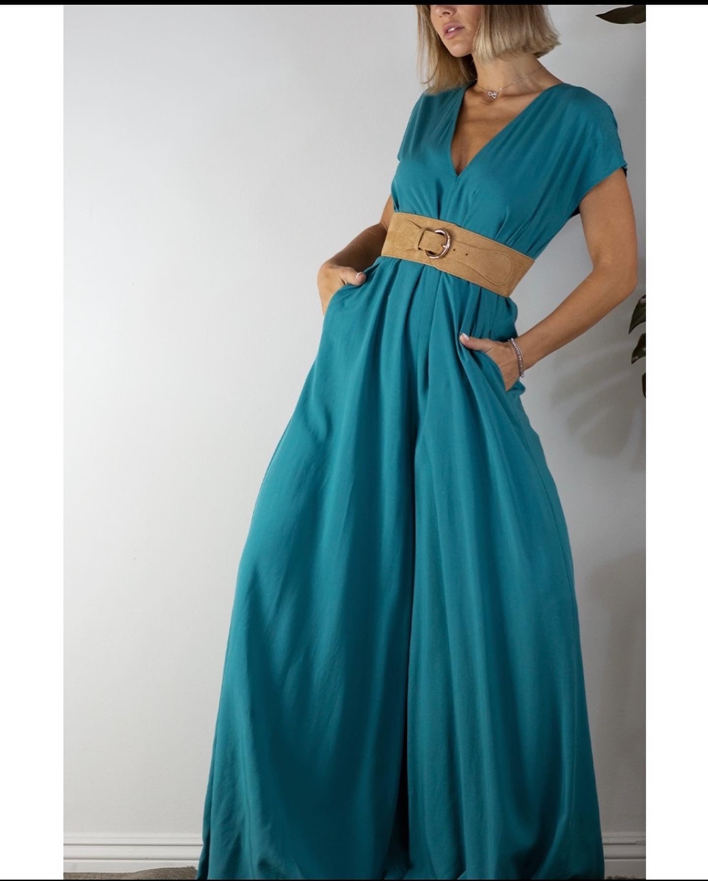 Green Wide leg jumpsuit
