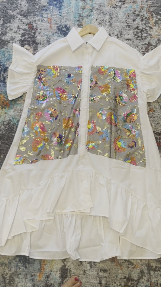 Sequin flower dress