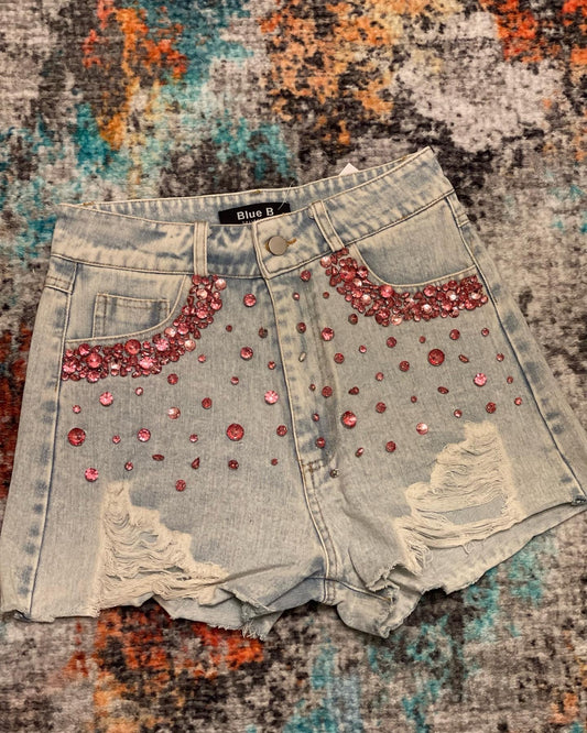 Rhinestone shorts