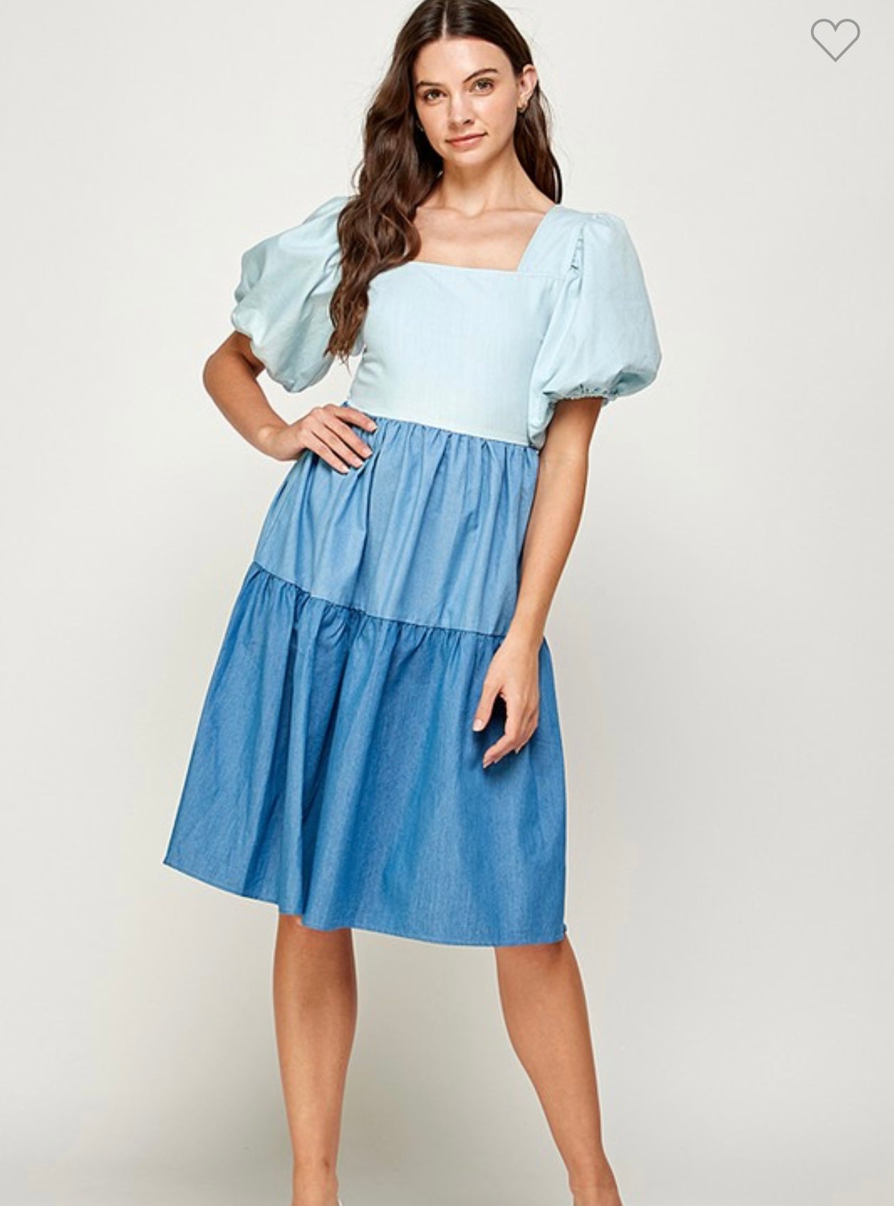 Denim tiered dress