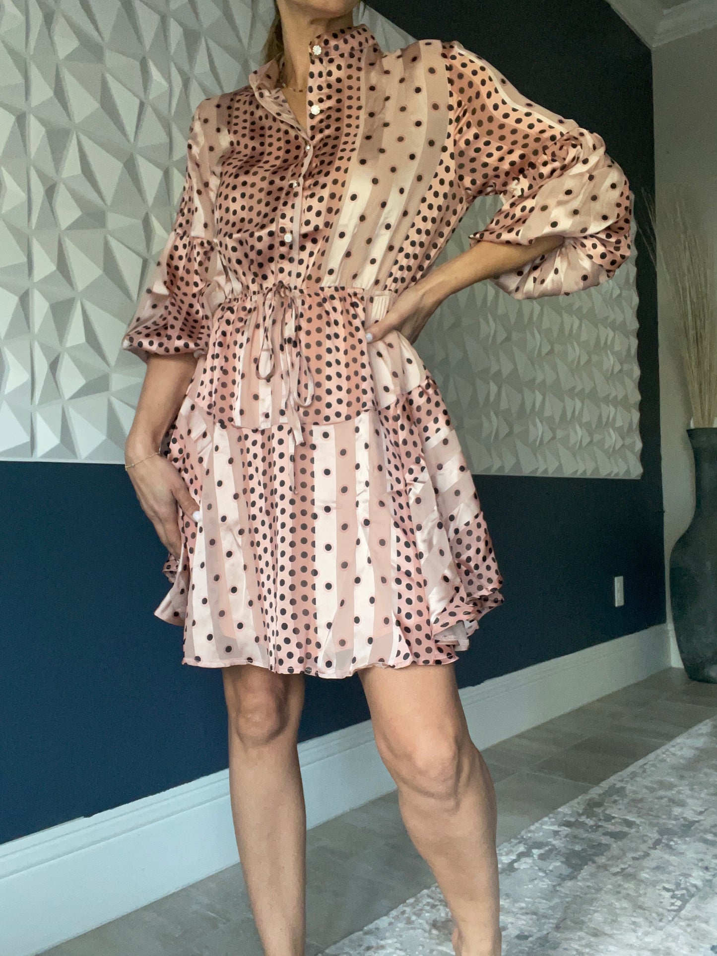 Pink dot dress